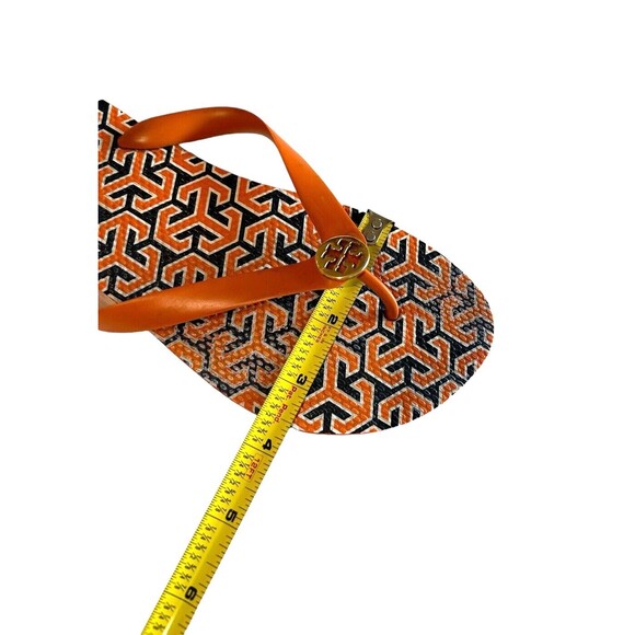 Tory Burch Womens Flipflop Thong Flat Orange Sandals Size 7 /7.5 - Picture 9 of 10